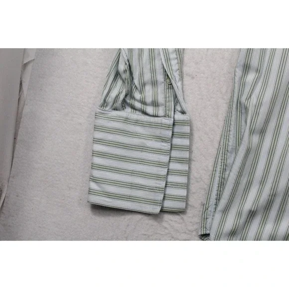 Banana Republic Dress Shirt French Cuff Striped Long Sleeve Mens XL 17-17.5 - Picture 6 of 11